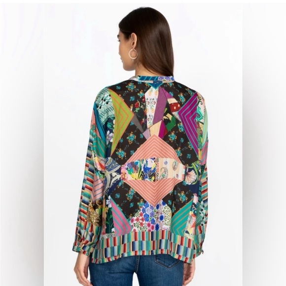 JOHNNY WAS Imagination Kari Button Down Women’s Top. Size L. NWT - Picture 3 of 16